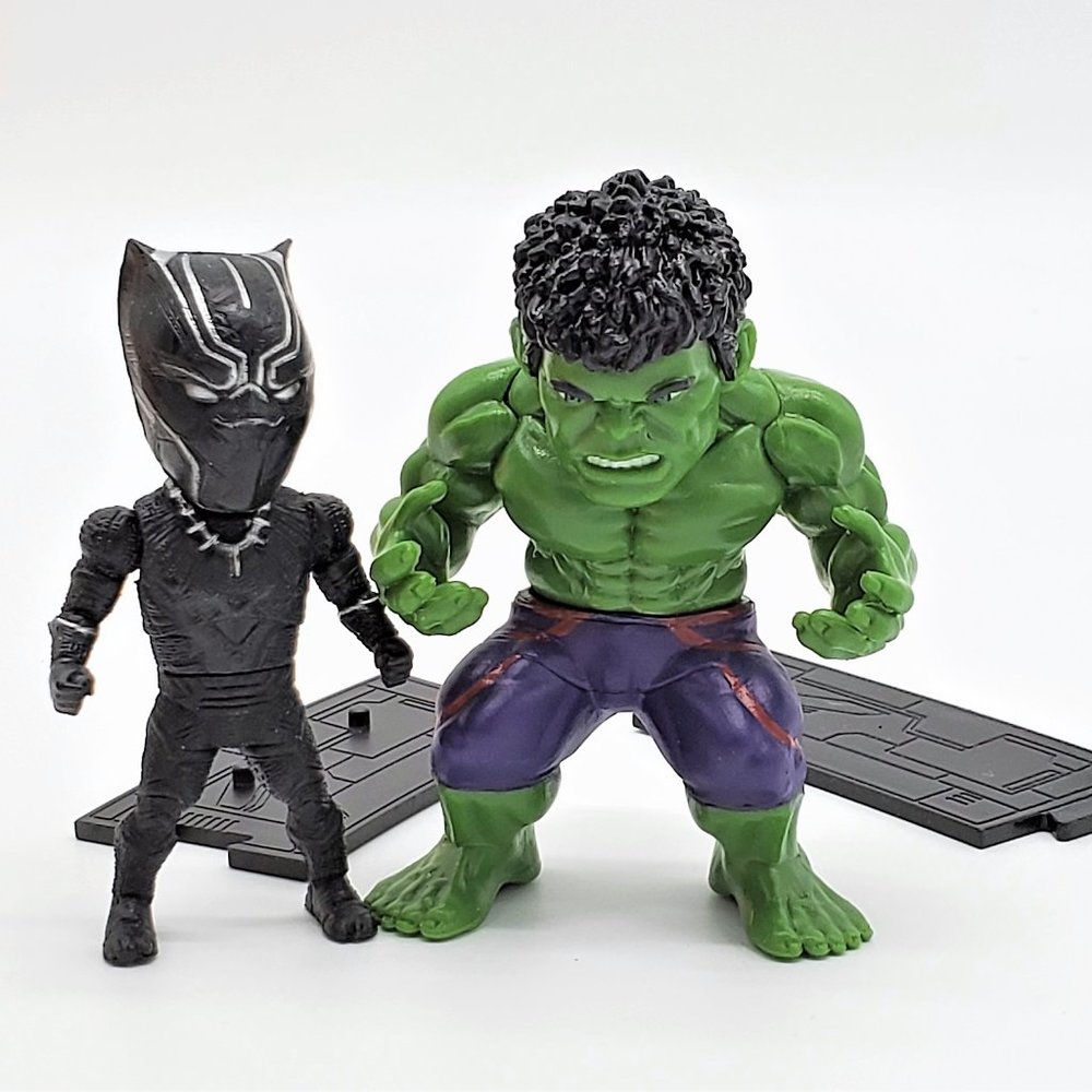 Black Panther and Hulk Mini Figures
